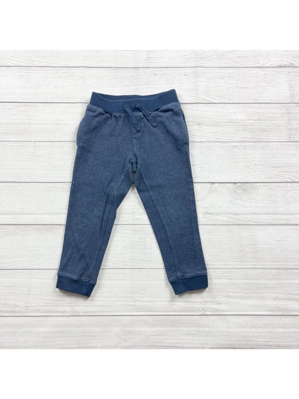 Janie And Jack Toddler Boys Blue Textured Jogger Pants 4